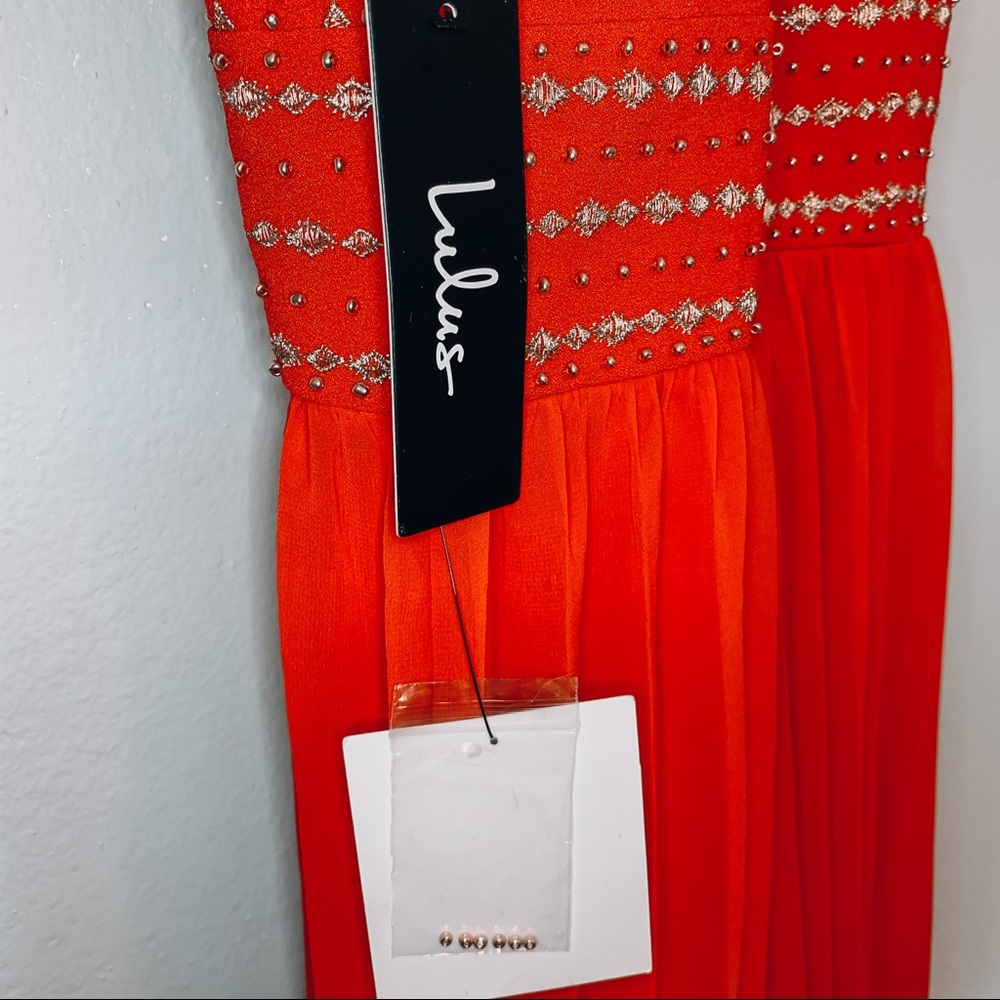 Lulu’s Glamorous Gala Red Embroidered Maxi Dress - Picture 10 of 11